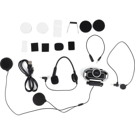 Casque moto Bluetooth 5.0 étanche sans fil avec micro intégré pour motard (1/5)