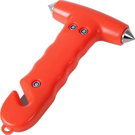 Mini outil de sécurité 2 en 1 pour voiture : outil de secours pour bris de vitre de siège, marteau brise-vitre, porte-clés, coupe-ceinture-AquaForge