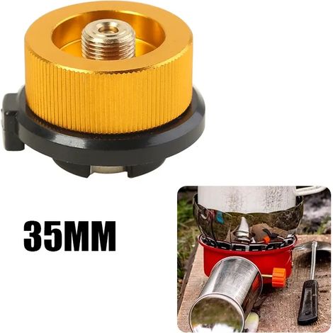 Adaptateur pour cartouche de gaz, convertisseur de gaz portable pour le camping en extérieur, compatible avec les réchauds à gaz split et les torches à gaz portables. (1/5)