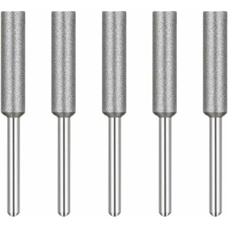 Chainsaw Sharpener Burr, Diamond Chainsaw Sharpener, Grinding Heads, Chainsaw Grinding Stone, 4mm, for Chainsaw Sharpener, 5 Pieces (1/4)