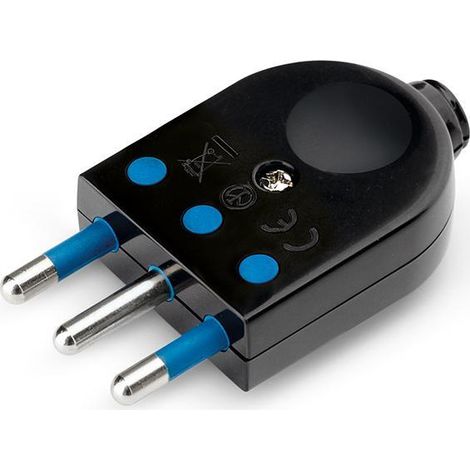 Spina mobile orientabile 2p t 16a nera blueline 106.3004 n