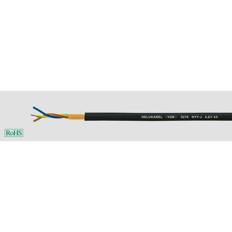HELU 32066 Cavo posa fissa NYY-J 7 G 1.5 mm² Nero 50 m