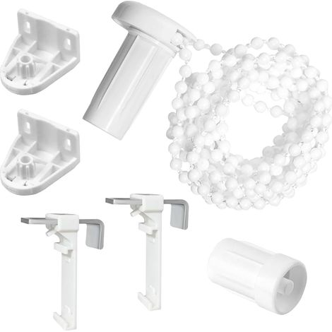 Zubehör und Steuerungssatz für Rollos, 17-mm-Kunststoffkopf + Zugleiste, separat erhältlich. (1/5)