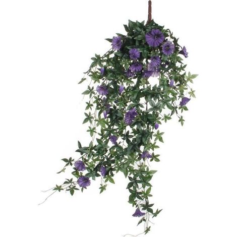Mica Decorations Pétunia Plante artificielle suspendue - L15 x l20 x H80 cm - Violet (1/4)