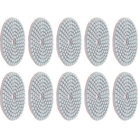 Lot de 10 disques de polissage diamantés humides de 3 pouces, disques de meulage doux, accessoires pour polisseuse adaptés au granit et au marbre jusqu'à un grain de 3000. (1/5)