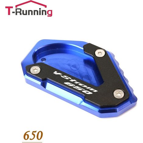 (650 Bleu) Compatible avec les motos SUZUKI V-STROM 650/XT 1000 DL1000 VSTROM 650 DL650 1050 : béquille latérale, extension et plaque de support maxpower (1/4)