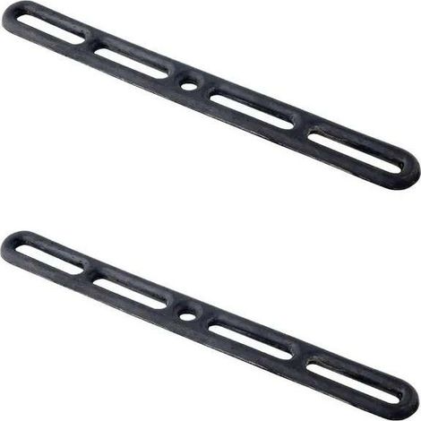 Cuerda elástica con trinquete y 2 correas elásticas de goma, 286 mm de ancho – Carga máxima 100 kg – Para asegurar bicicletas, capós de coches, remolques – Correa elástica para jardín (1/2)