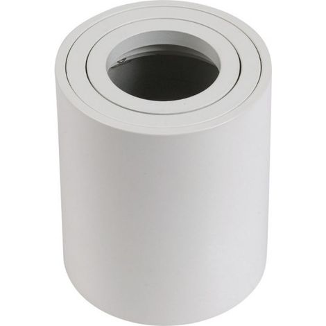 Support saillie GU10 / MR16 Orientable - Rond - Blanc mat