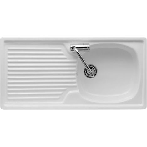 LAVELLO D'APPOGGIO IN CERAMICA CON 1 VASCHETTA 90X45 cm 90 dx/sx