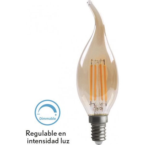 FABRILAMP Ampoule à filament Bohemia 11,5x3,5d 4w Dimmable E14 330lm Amber 2700k