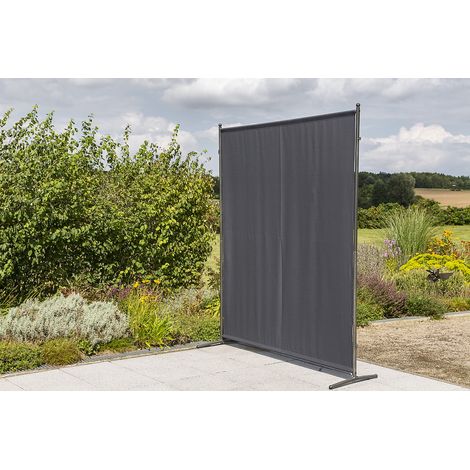 Sichtschutz grau 157x190cm Stahl/Textil