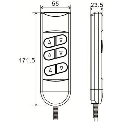 Ortviai Télécommande électrique pour fauteuil releveur 4 moteurs, 8 boutons, connecteur 5 broches, ABS résistant (1/4)
