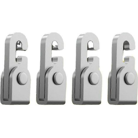 Lot de 4 crochets de verrouillage automatiques mini multifonctionnels sans nœuds pour cordes de tente de camping en extérieur, avec verrouillage en métal.