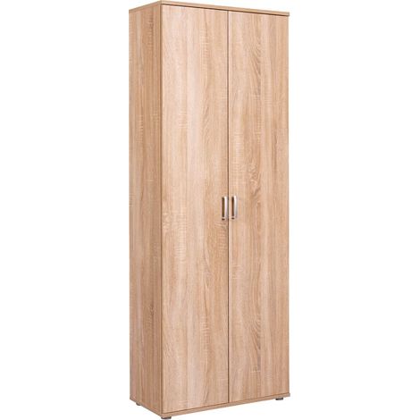 GALLO CABINET BOOM SUPPORT 2 PORTES+ÉTAGÈRES 70x34x189H STRATIFIÉ FINITION CHÊNE