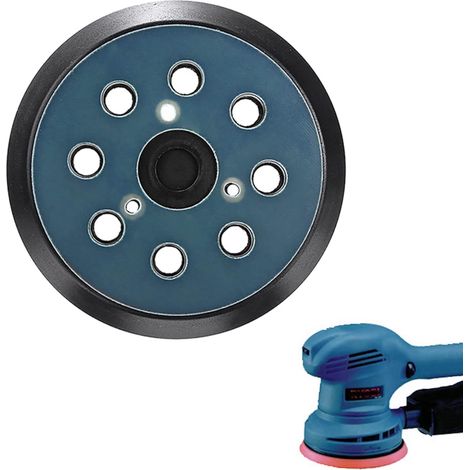 ZOLGINAH 1 Uds. Almohadilla de lijado de 125mm, discos de lijado redondos de 8 orificios, almohadilla de PU, para lijadora, reemplazo de almohadilla de lijado suave, para Makita, DW (1/5)