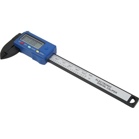 Pied à coulisse digital électronique 0 à 100mm léger en ABS avec écran LCD et boîtier, précision 0.1mm (1/5)