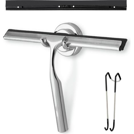 WENKO Badezimmerwischer Terni, Chrom, Silber glänzend, Metall chrom