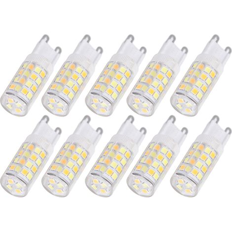 10PCS Ampoule LED G9 5W Dimmable 220V, Remplacement Lampe Halogène pour Lustre, Éclairage Économique (1/5)