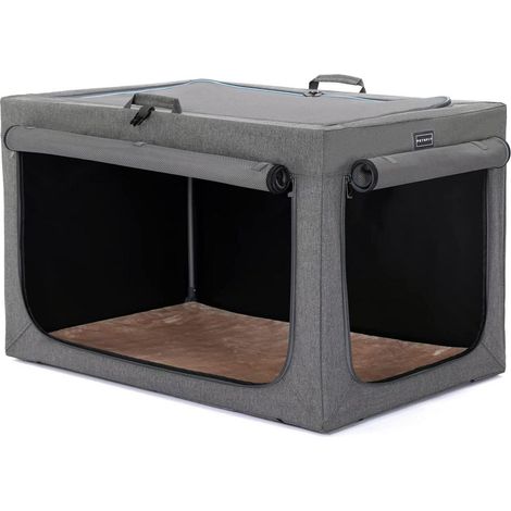 Hundebox faltbar für Zuhause & Auto, atmungsaktiv, L 76cm (1/5)