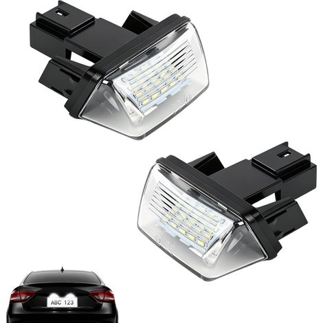 2 Pcs LED Plate Lights, Compatible with Several Types of Vehicles, Plate Lighting for 206 207 306, Plate with Can-Bus, Luminous Lighting (1/5)