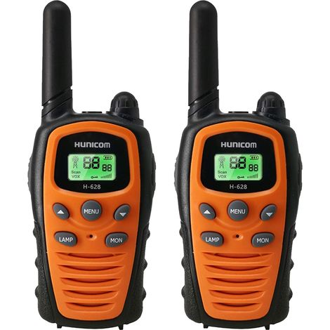 Talkie-walkie adulte longue portée - Radio bidirectionnelle PMR VOX mains libres 5 km avec lampe torche et écran LCD arrière-AquaForge (1/5)