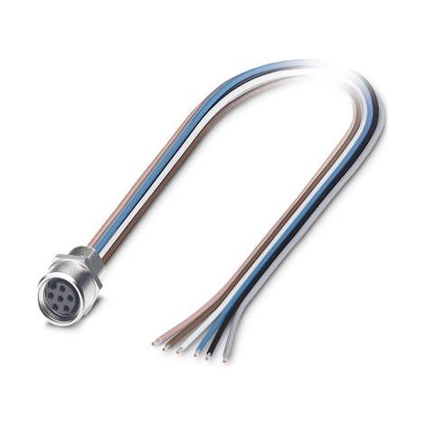 Connecteur femelle encastrable pour capteurs/actionneurs Contenu: 1 pc(s) Phoenix Contact SACC-E-M 8FS-6CON-M 8/0,5 154 (1/2)