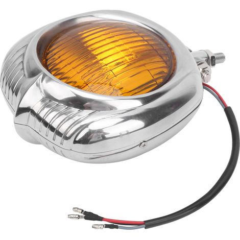 12V Frontscheinwerfer aus hochfestem Aluminium, 10mm Schraubenbefestigung, universell für Retro-Motorräder (1/5)
