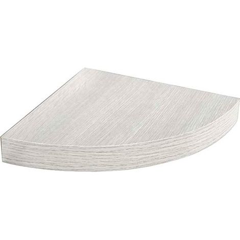 Mensola Parete Angolare Scaffale Ripiano ad Angolo in Legno MDF Bianco 24x4cm (1/4)