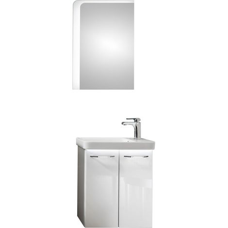 Fackelmann MILANO Gäste-WC Set 55 cm, Weiß, 5-teilig-'06207' (1/5)