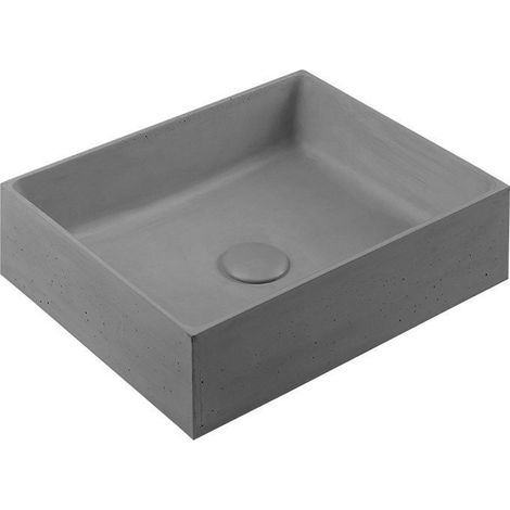 Sapho Formigo - Vasque à poser, 48x37 cm, sans trop-plein, gris FG117 (1/4)