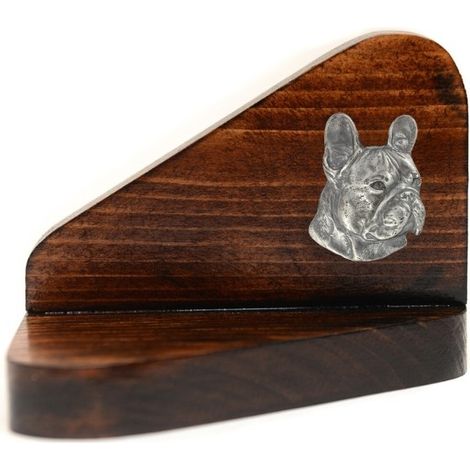 Bulldog francese I - candeliere in legno con cane, porta lumini, monumento commemorativo per cani di Art-Dog (1/5)