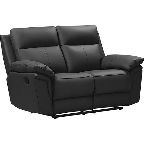 Divano relax 2 posti in pelle di bufalo - Nero - PAKITA (1/5)