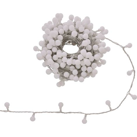 Guirlande lumineuse boules d'extérieur 17,5 m 233 LED blanc chaud 13 fonctions sur secteur - Atmosphera créateur d'intérieur (1/5)