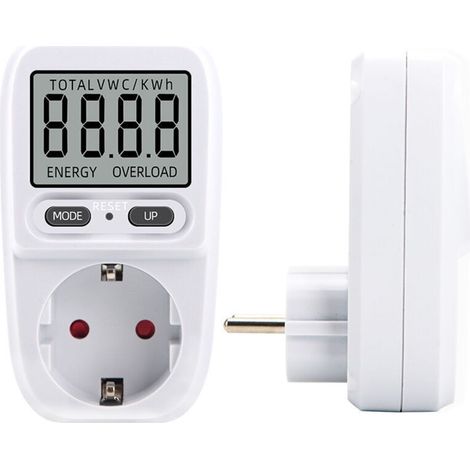 Ulisem Wattmeter 230V/16A, Wattmeter, Steckdosen-Energiezähler, Energieverbrauchsmesser, Energieverbrauchsregler mit LCD-Bildschirm, maximale Leistung 3680W (1 Stück) (1/4)