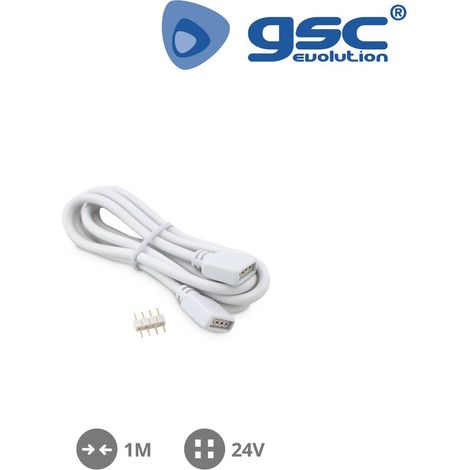 Rallonge mâle-femelle 1 m pour ruban LED RGB (1/2)