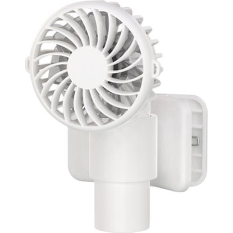 1000mAh Portable Clip-On Fan, Rechargeable Personal Desk Fan, 3 Speeds Adjustable for Office, Sleep, Travel, Dorm & Camping Use,White (1/5)
