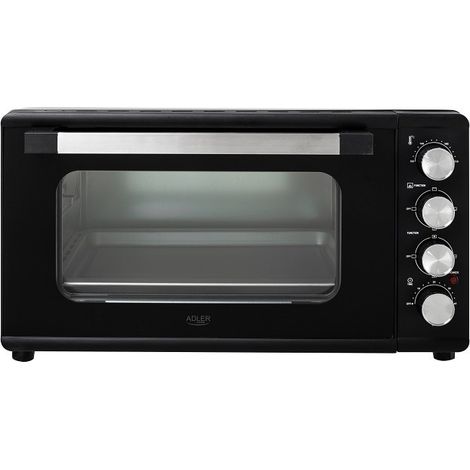 ADLER EUROPE Four électrique, capacité 42L, 12 modes de cuisson, convection et rosace, puissance 2000W, Control de température 100-230 °C, minuterie, noir (1/5)