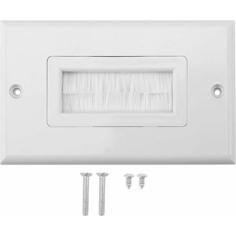 Vtizikl Plastique Anti-poussière Brosse Cble Plaque Murale Port Insert Couvercle Sortie Montage Panneau Multimédia Nouveau 1 A (1/4)