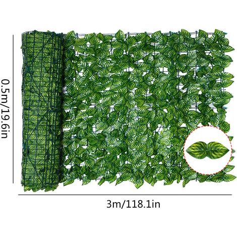 Rouleau de Brise-Vue Feuillage Artificiel Anti-UV pour Décoration Jardin, Clôture, Balcon Intérieur et Extérieur (1/5)