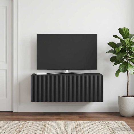 Wandmontierter TV-Schrank Schwarz 78,5 x 41 x 30 cm (1/5)