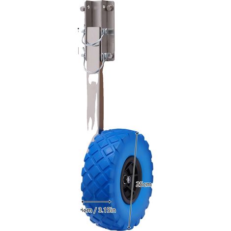 Rimorchio per gommone, portata 150 kg, facile da installare, colore blu. (1/5)