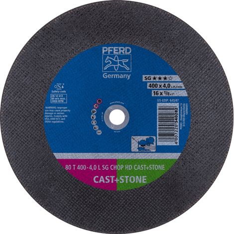 PFERD Trennscheibe T 400x4,0x25,4 mm Leistungslinie SG CHOP HD CAST+STONE Guss/Stein/NE-Metalle (1/5)