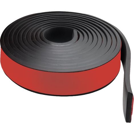 Selbstklebender Gummistreifen, Gummirolle, 50 mm x 3 mm x 3 m, starke Klebefolie, Neoprenrolle, Heimwerken, Bodenschutz, Vibrationsschutz, rutschfest