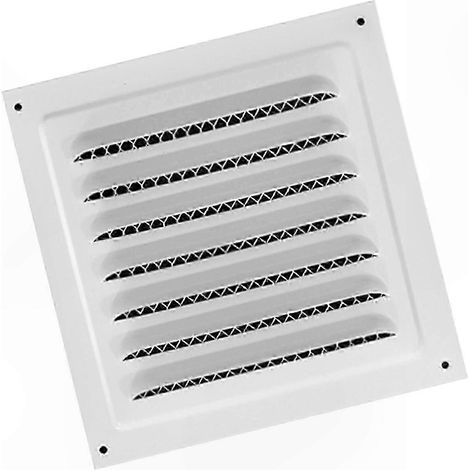 Bouche d'aération plafond avec grille intensive, couvercle métal 15x15 cm pour cuisine et mur latéral, ventilateur de ventilation robuste. (1/3)
