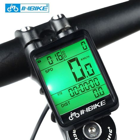 Roue de mesure, compteur kilométrique et odomètre--Compteur de Vélo sans Fil IP54 Compteur de Vitesse pour Vélo sans Fil avec écran rétroéclairé Kilométrique de Vitesse et Odomètre de Route Chronomètr (1/4)
