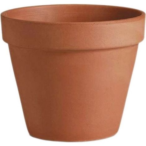 Keramikblumentopf, unglasiert, Ton, ITA-Standard – Terrakotta, 13 cm (1/2)