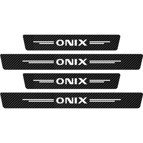 (ONIx) Lot de 4 autocollants de protection de seuil de porte en fibre de carbone pour Chevrolet (1/5)