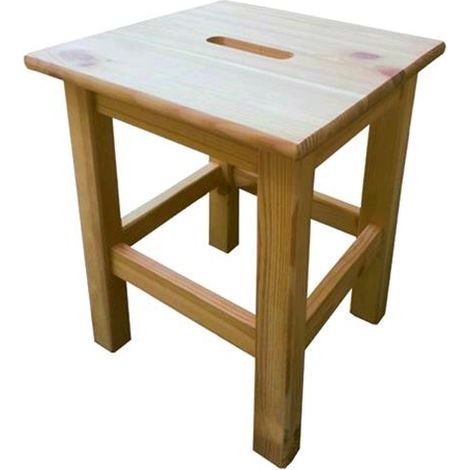 Sgabello Sedile in Legno Blinky Mod. Big-Quadro 30X30X44H (1/2)