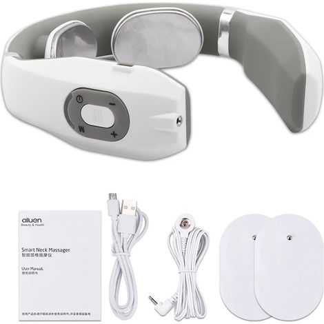 Wiederaufladbares EMS-Impulsmassagegerät für Nacken und Schultern (USB-Anschluss) – Entspannungs- und Wellnessmassage – AquaForge
