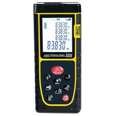 Telemetro laser da 40 m, telemetro laser portatile ad alta precisione, strumento di misurazione a infrarossi per sala metrologica, righello elettronico, giallo (1/4)
